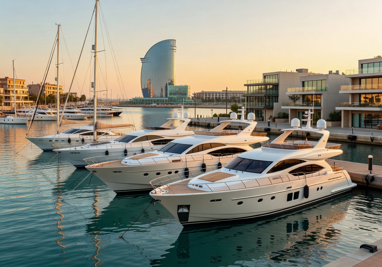 Luxury marina area in Barcelona